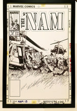 Load image into Gallery viewer, Nam #13 by Michael Golden 11x17 FRAMED Original Art Poster Marvel Comics
