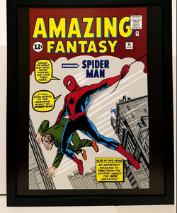 Amazing Fantasy #15 Spider-Man by Steve Ditko 11x14 FRAMED Marvel Comics Art Print Poster