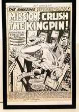 Load image into Gallery viewer, Amazing Spider-Man #69 pg. 1 John Romita 11x17 FRAMED Original Art Poster Marvel Comics
