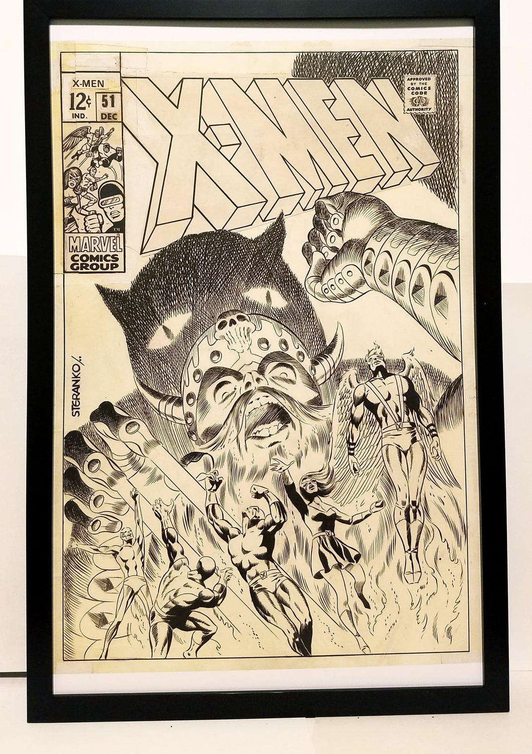 X-Men #51 by Jim Steranko 11x17 FRAMED Original Art Poster Marvel Comics