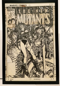 New Mutants #36 by Barry Windsor-Smith 11x17 FRAMED Original Art Poster Marvel Comics