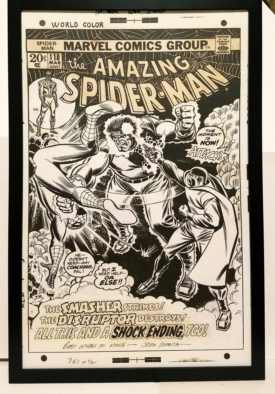 Amazing Spider-Man #118 by John Romita 11x17 FRAMED Original Art Poster Marvel Comics