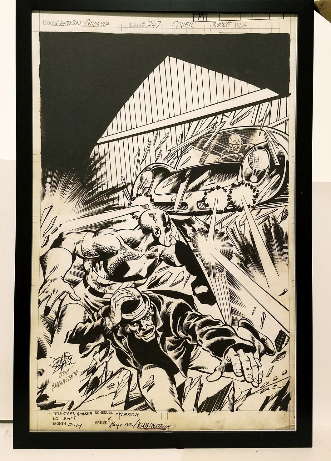 Captain America #247 by John Byrne 11x17 FRAMED Original Art Poster Marvel Comics
