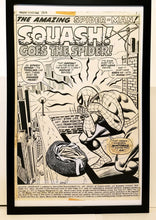 Load image into Gallery viewer, Amazing Spider-Man #106 pg. 1 John Romita 11x17 FRAMED Original Art Poster Marvel Comics
