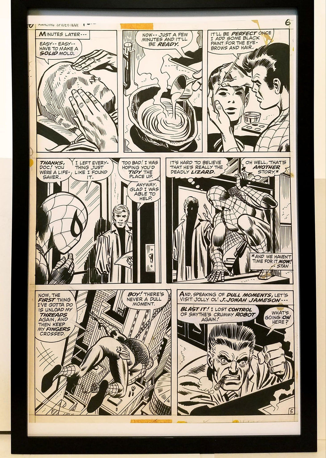 Amazing Spider-Man #106 pg. 5 John Romita 11x17 FRAMED Original Art Poster Marvel Comics