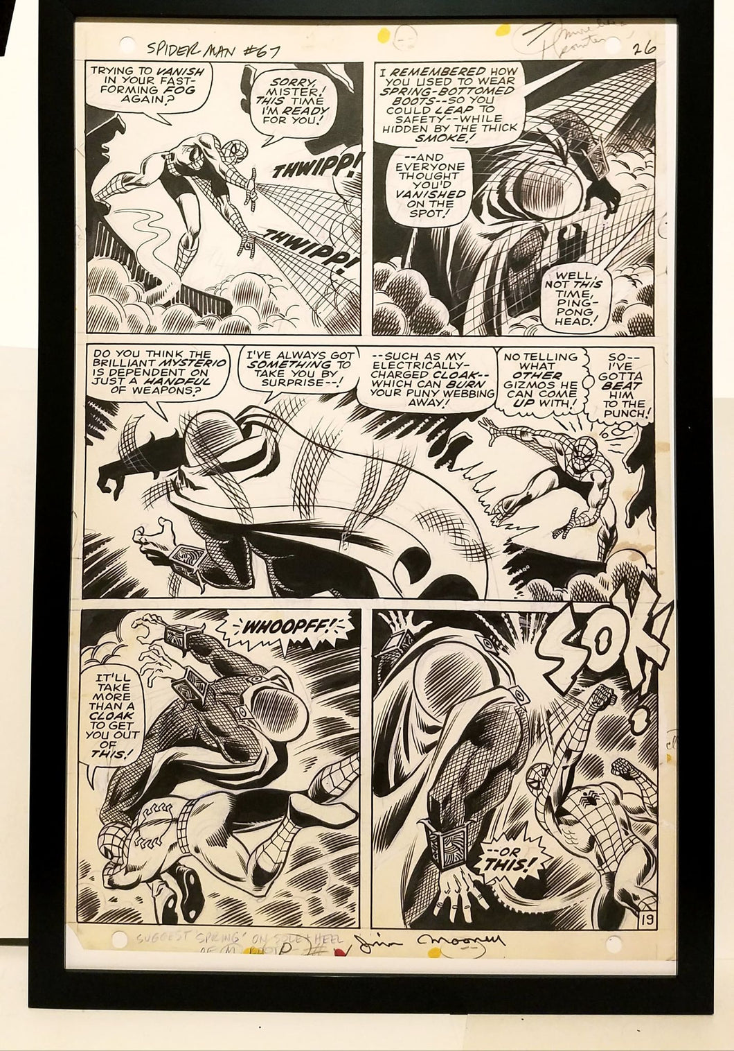 Amazing Spider-Man #67 pg. 19 John Romita 11x17 FRAMED Original Art Poster Marvel Comics