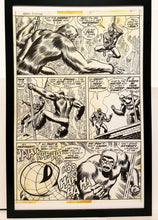 Load image into Gallery viewer, Amazing Spider-Man #110 pg. 17 John Romita 11x17 FRAMED Original Art Poster Marvel Comics
