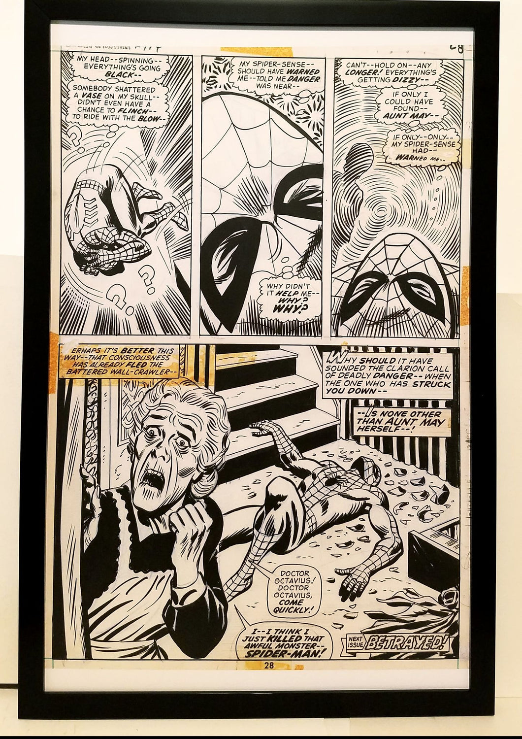 Amazing Spider-Man #114 pg. 28 11x17 FRAMED Original Art Poster Marvel Comics