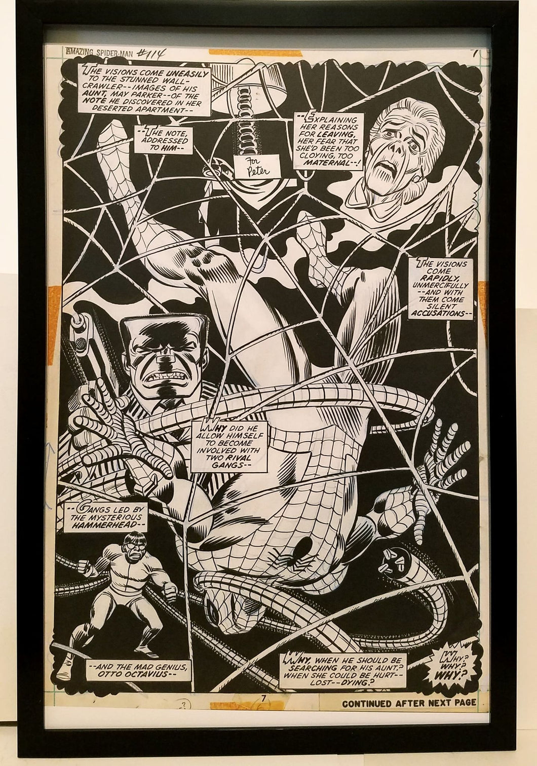 Amazing Spider-Man #114 pg. 7 11x17 FRAMED Original Art Poster Marvel Comics