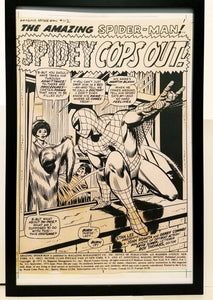 Amazing Spider-Man #112 pg. 1 John Romita 11x17 FRAMED Original Art Poster Marvel Comics