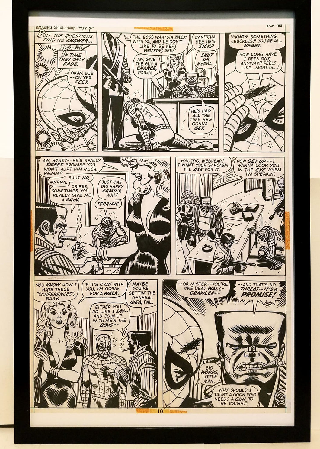 Amazing Spider-Man #114 pg. 10 11x17 FRAMED Original Art Poster Marvel Comics