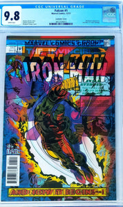 Falcon #1 CGC 9.8 - Iron Man #71 homage lenticular variant  (Marvel Comics, 2017)