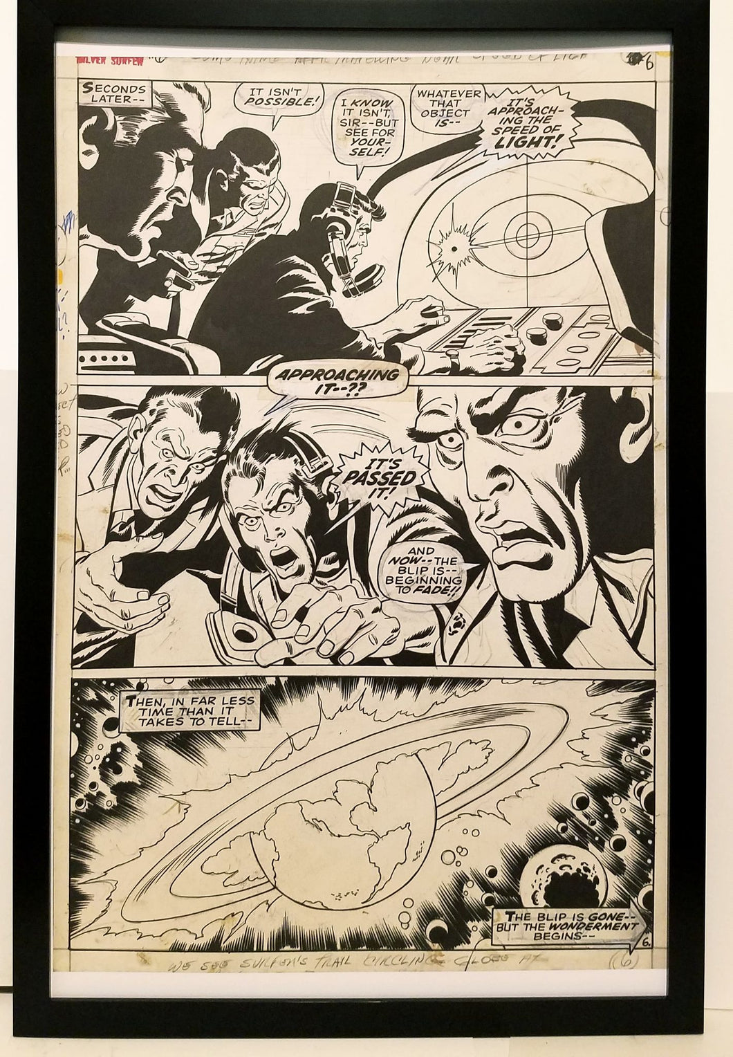 Silver Surfer #6 pg. 6 by John & Sal Buscema 11x17 FRAMED Original Art Poster Marvel Comics