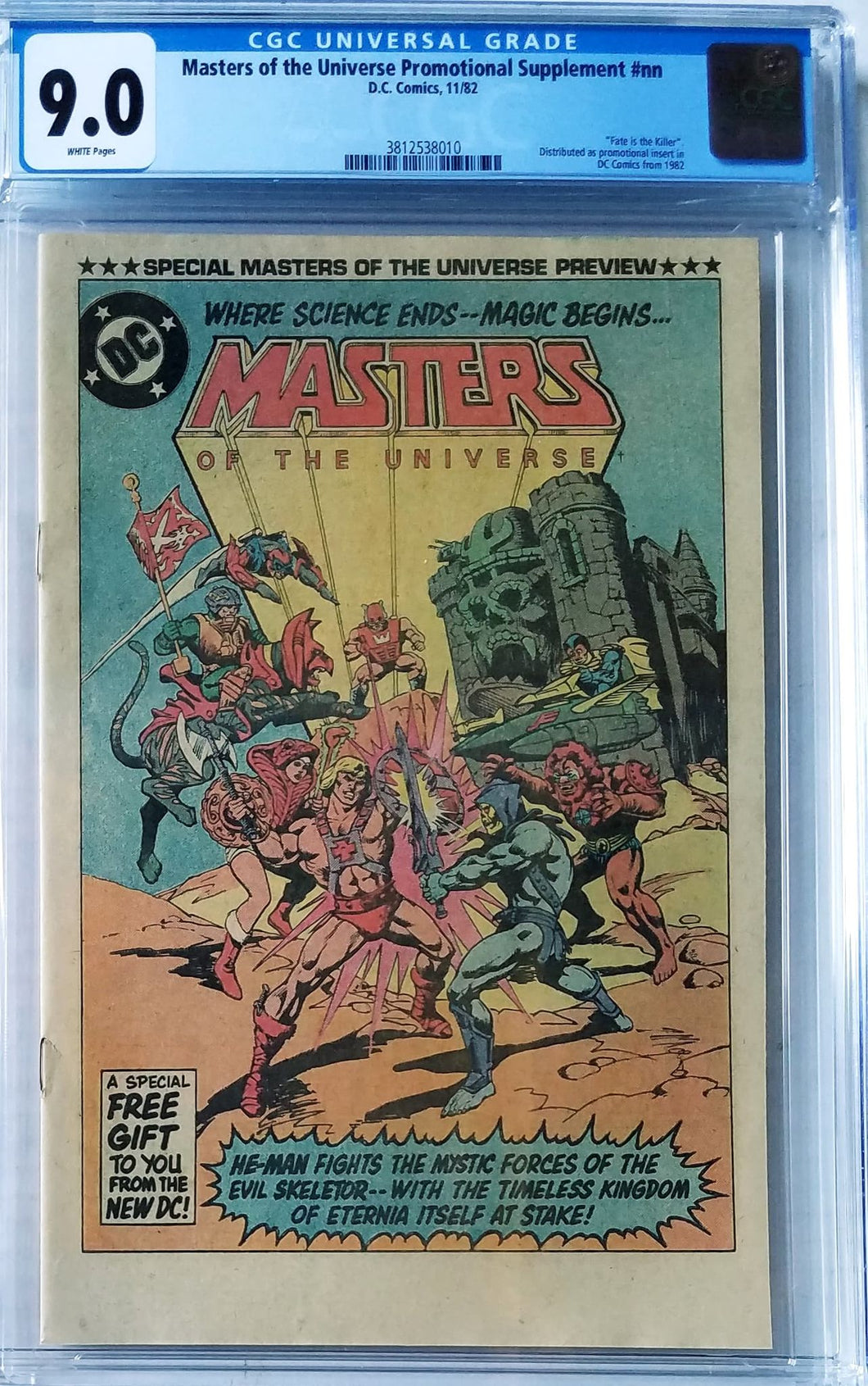 Masters of the Universe Promotional CGC 9.0 (1982, DC Comics) - 2nd He-Man app.