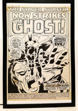 Load image into Gallery viewer, Silver Surfer #8 pg. 1 w/ Mephisto 11x17 FRAMED Original Art Poster Marvel Comics
