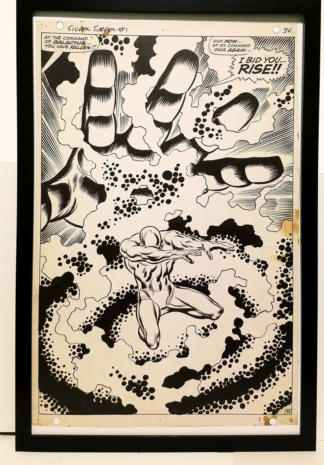 Silver Surfer #1 pg. 33 by John Buscema 11x17 FRAMED Original Art Poster Marvel Comics