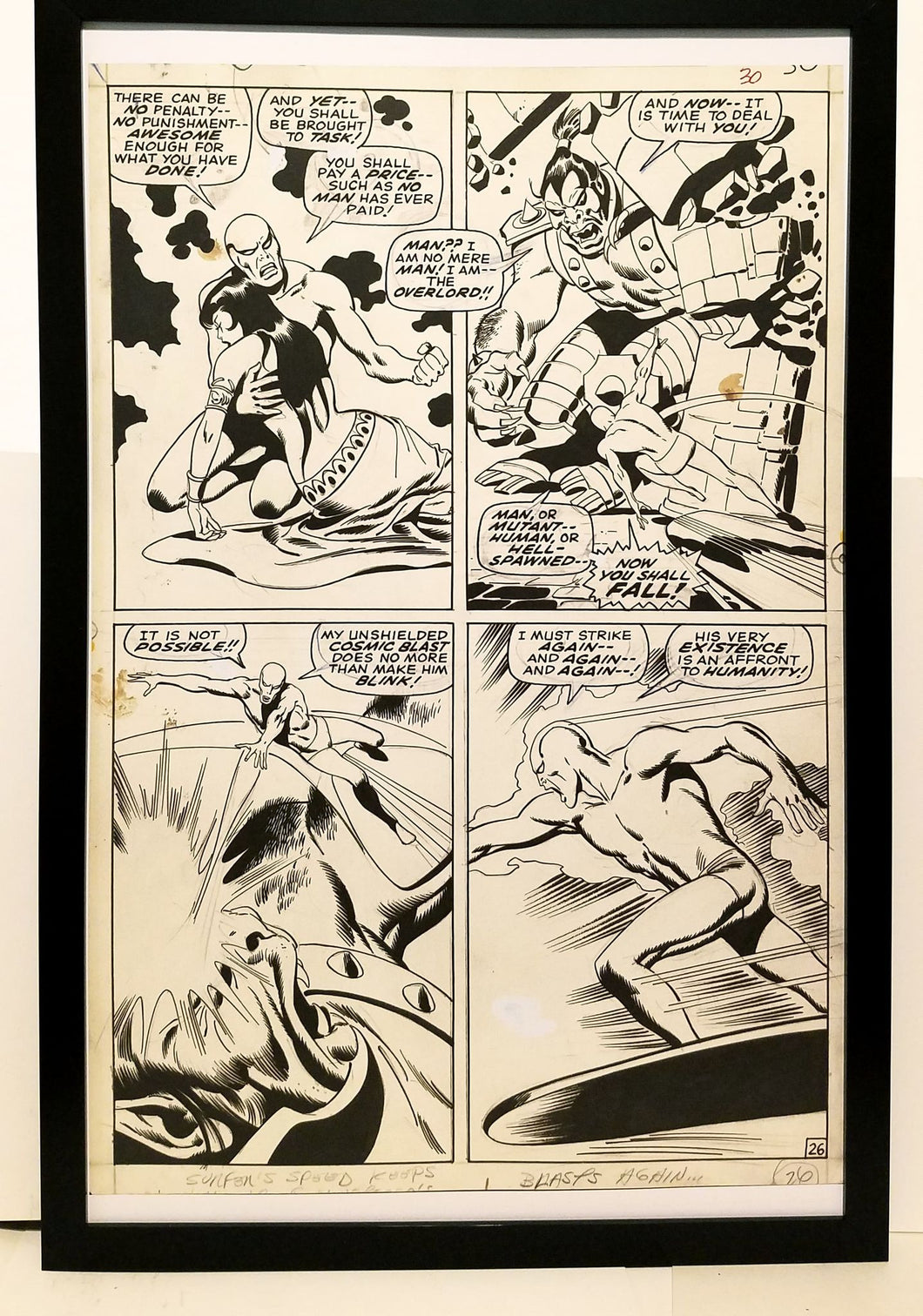 Silver Surfer #6 pg. 26 by John & Sal Buscema 11x17 FRAMED Original Art Poster Marvel Comics
