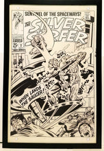 Load image into Gallery viewer, Silver Surfer #2 by John Buscema 11x17 FRAMED Original Art Poster Marvel Comics
