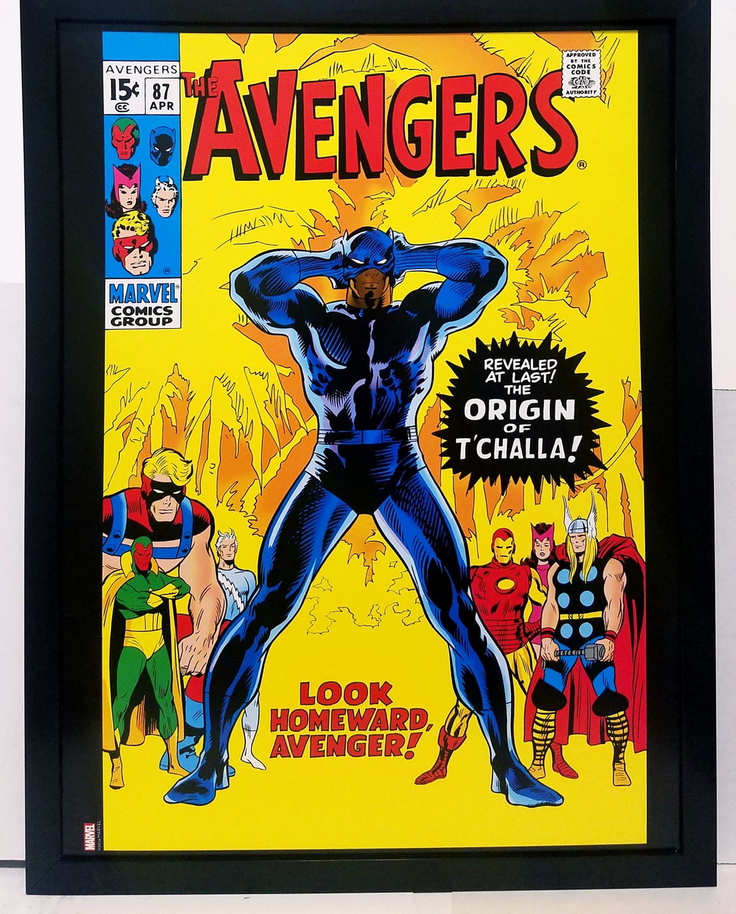 Avengers #87 w/ Black Panther 12x16 FRAMED Art Print Marvel Comics Poster