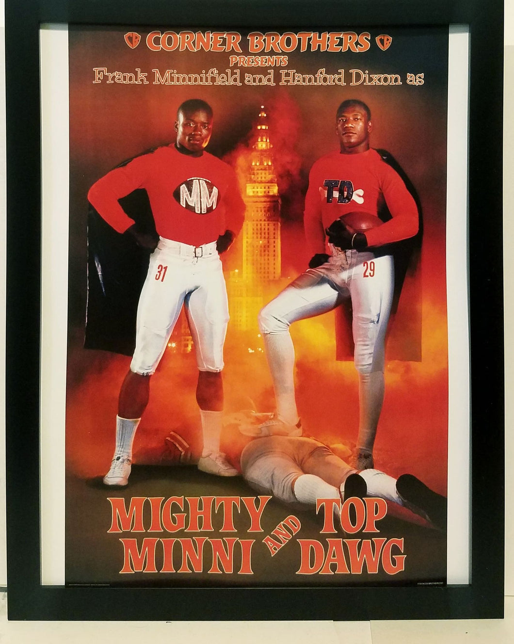 Minnifield & Dixon Browns Costacos Brothers 8.5x11 FRAMED Print Vintage 80s Poster