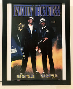Ken Griffey Jr & Sr Mariners Costacos Brothers 8.5x11 FRAMED Print Vintage 80s Poster