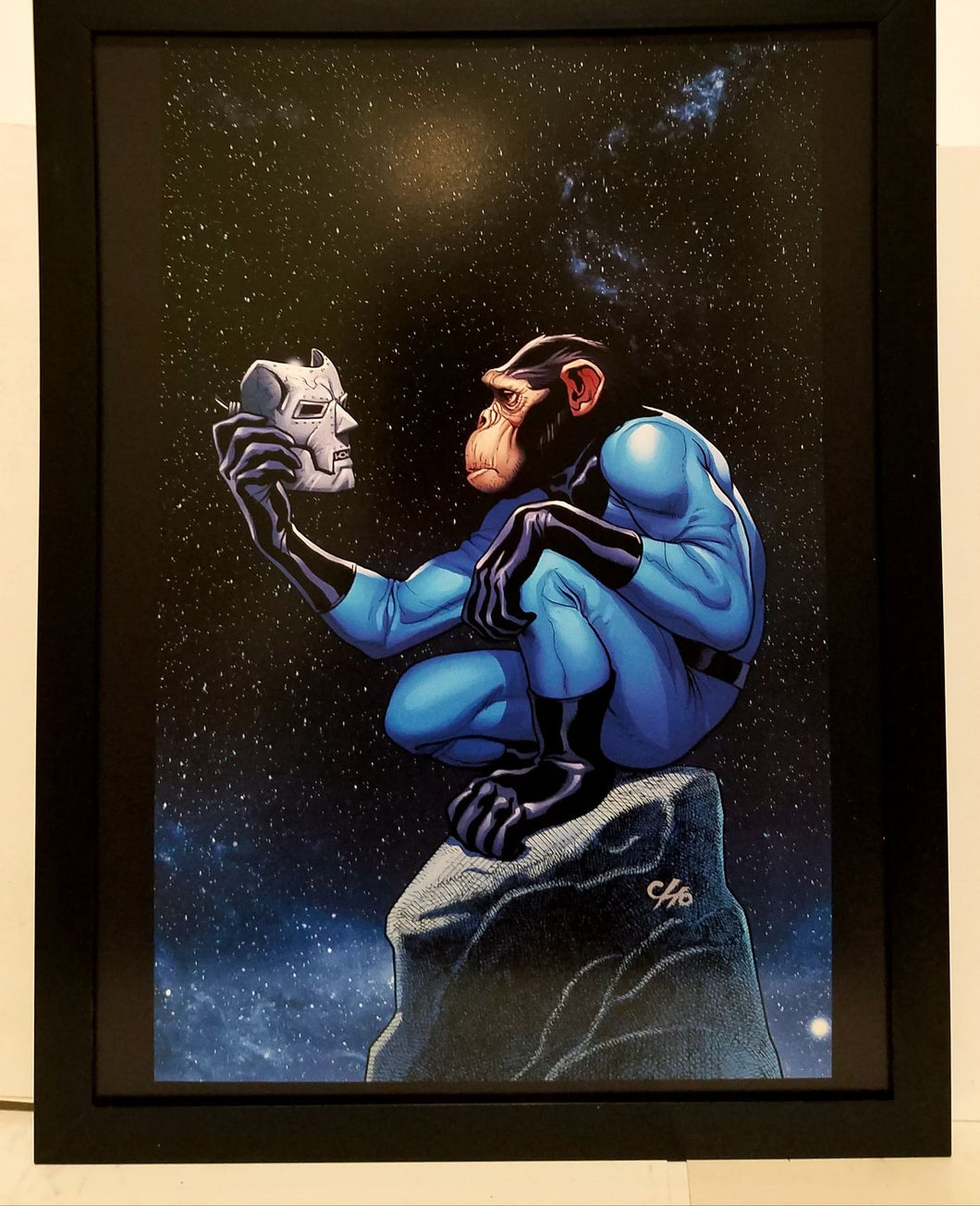 Mr. Fantastic Four Dr Doom Apes by Frank Cho 9x12 FRAMED Art Print Marvel Comics Poster