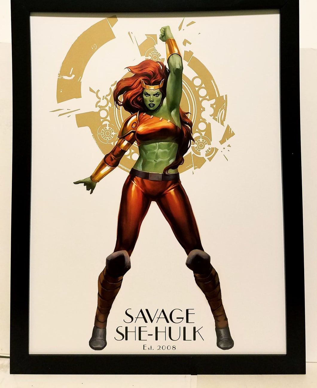 Savage She-Hulk by Jelena Kevic Djurdjevic 9x12 FRAMED Art Print Marvel Comics Poster