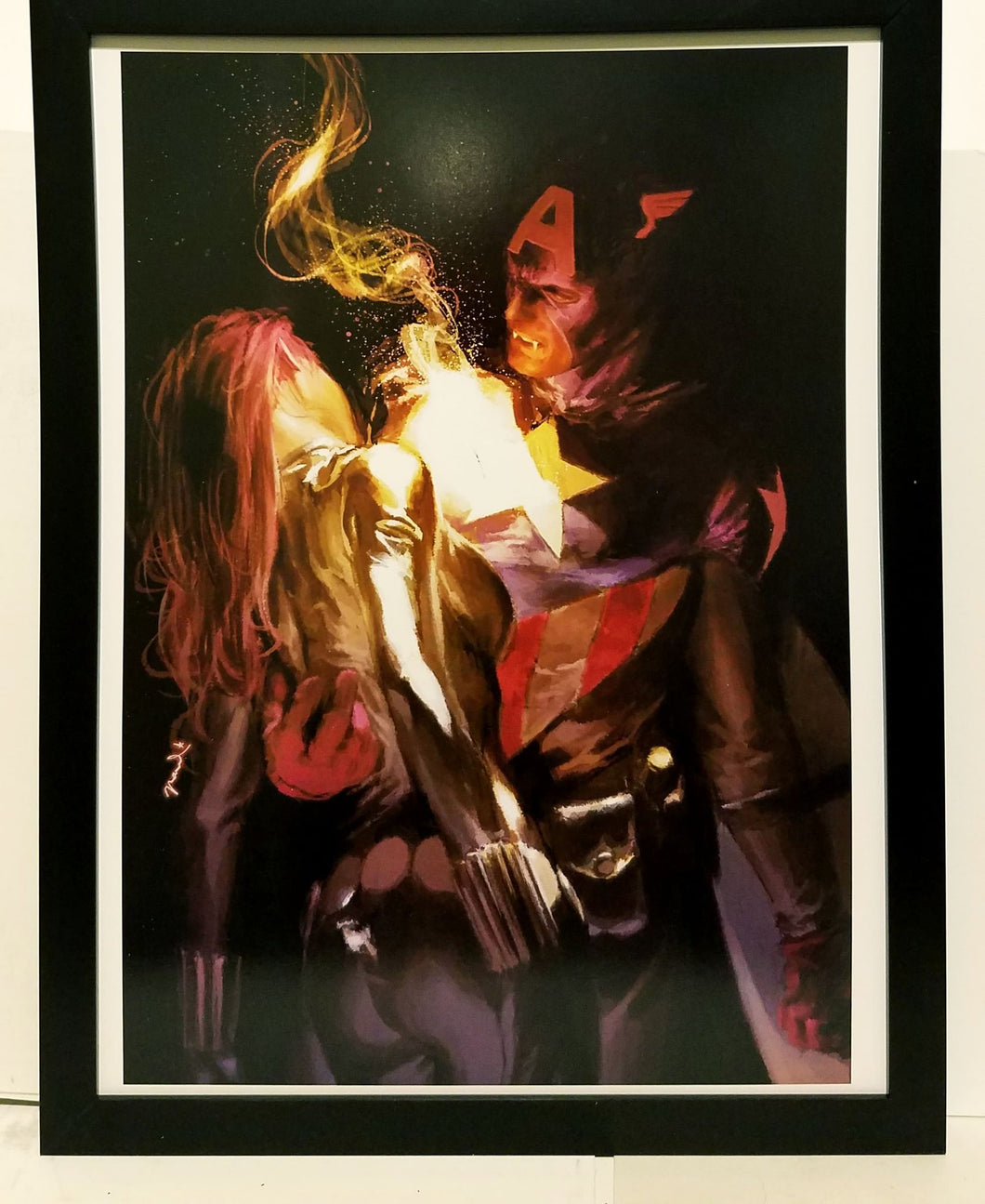 Captain America Vampire by Gerald Parel 9x12 FRAMED Art Print Marvel Comics Poster