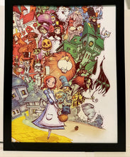Load image into Gallery viewer, Marvelous Land / Wizard of Oz by Skottie Young 8.5&quot;x11&quot; FRAMED Art Print Marvel Comics Poster
