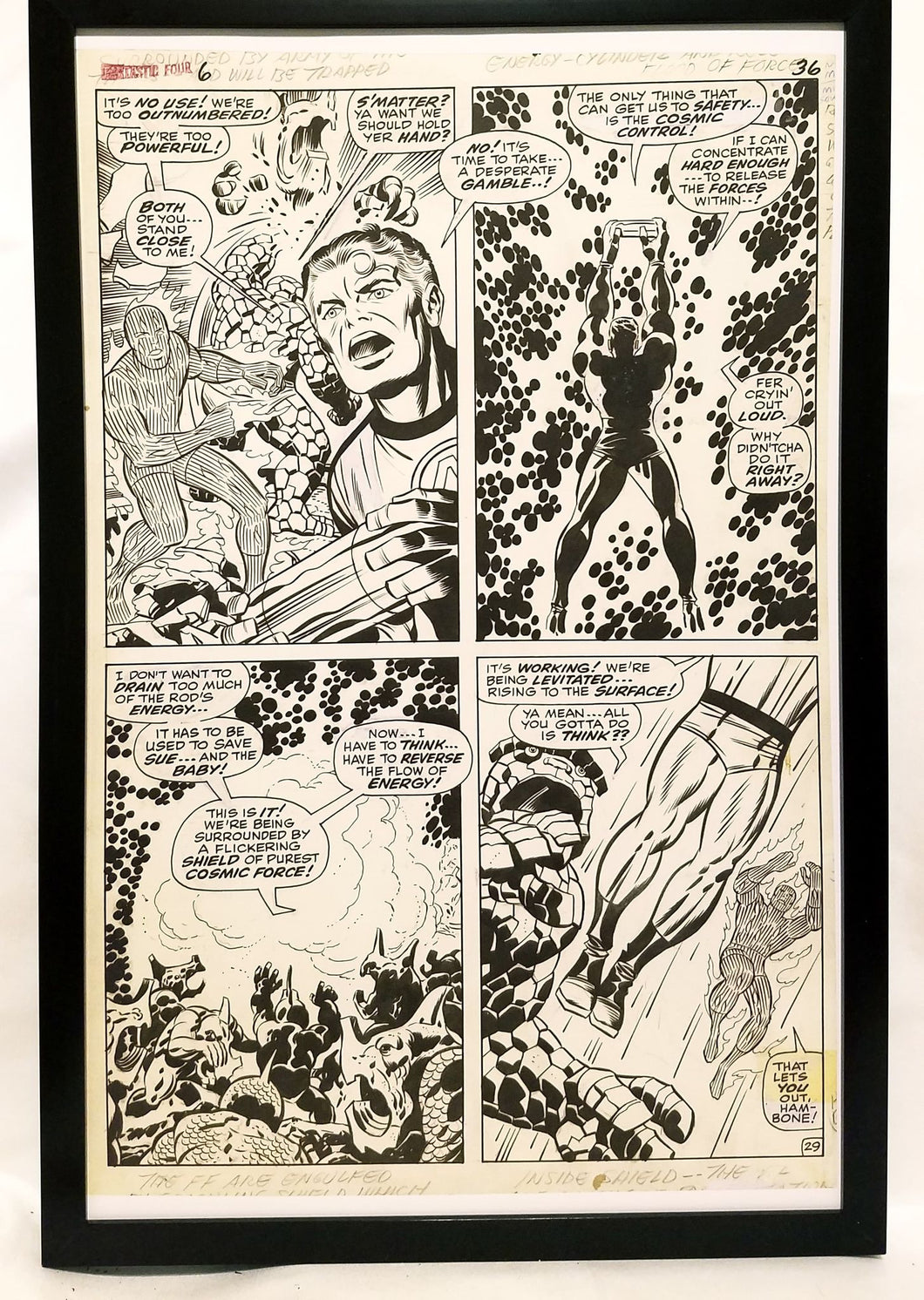 Fantastic Four Annual #6 pg. 29 by Jack Kirby 11x17 FRAMED Original Art Poster Marvel Comics