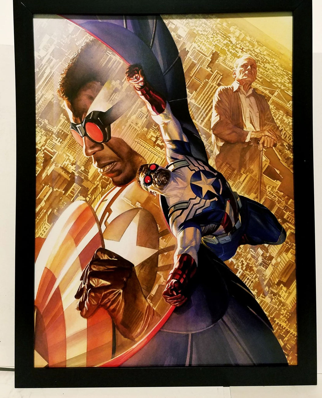 Falcon Captain America by Alex Ross 9x12 FRAMED Art Print Marvel Comics Poster