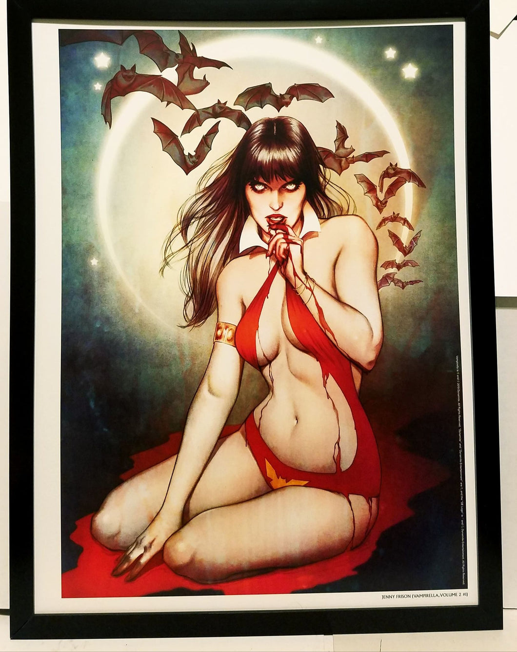 Vampirella 12x16 FRAMED Art Print by Jenny Frison (from #1) NEW comic poster