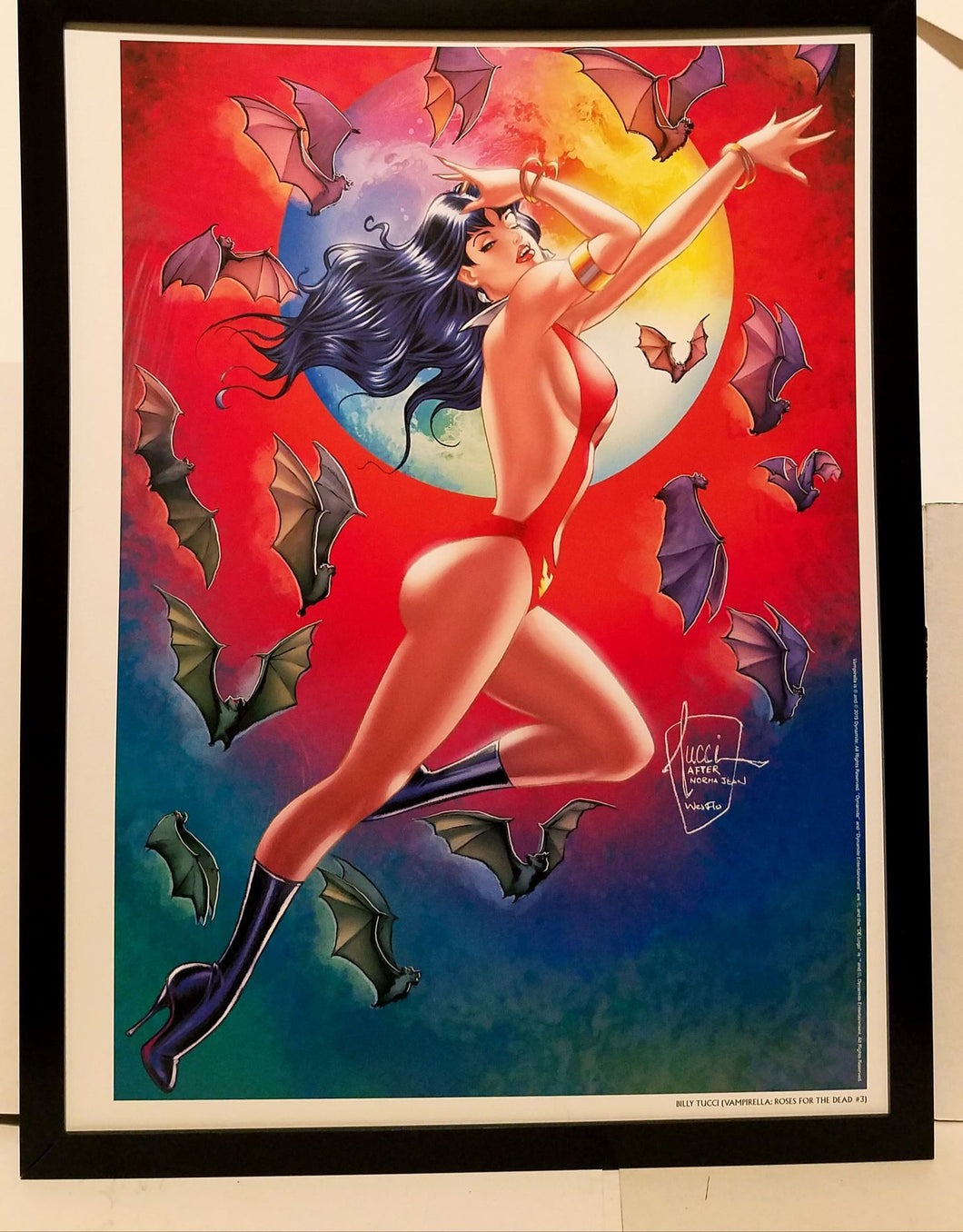 Vampirella 12x16 FRAMED Art Print by Billy Tucci, NEW comic poster