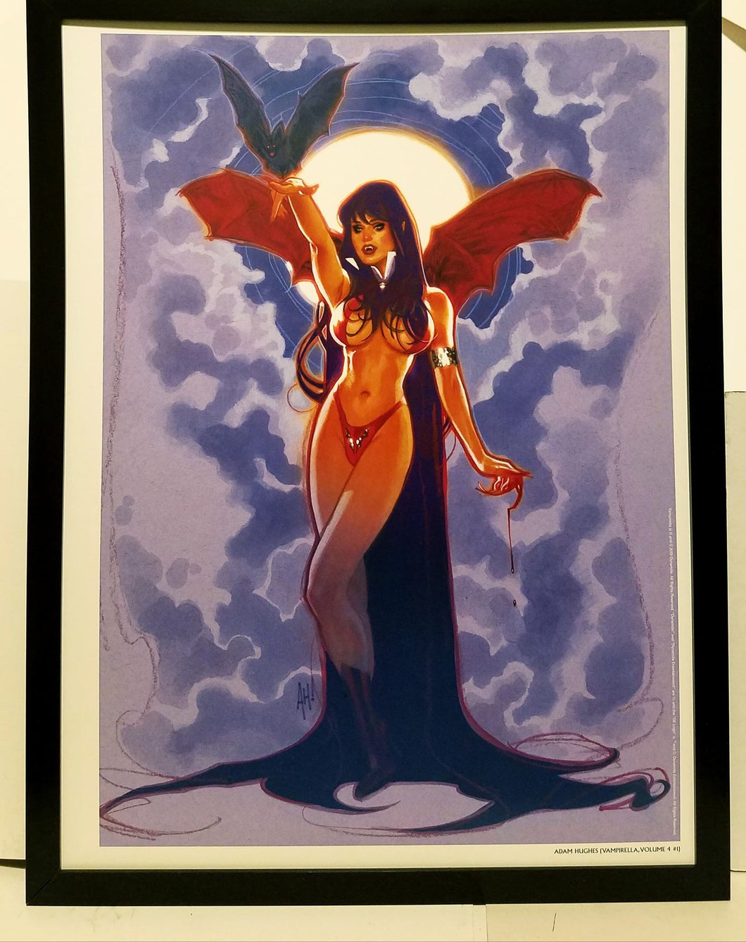 Vampirella 12x16 FRAMED Art Print by Adam Hughes (from #1) NEW comic poster