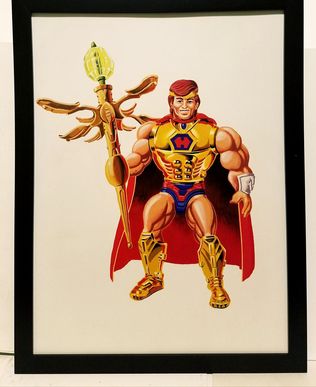 He-Ro prototype for He-Man & Masters of the Universe 9x12 FRAMED Art Print Poster