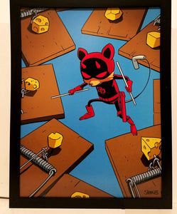 Daredevil Mouse by Chris Samnee 9x12 FRAMED Art Print Marvel Comics Poster