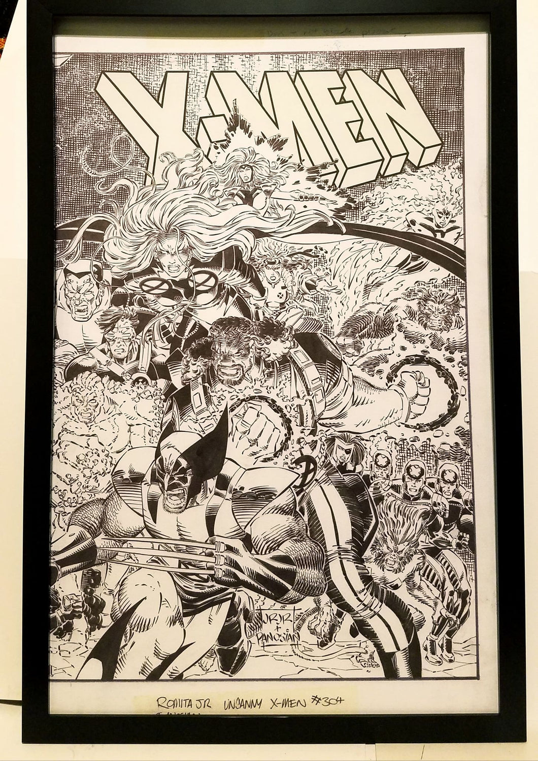Uncanny X-Men #304 by John Romita Jr 11x17 FRAMED Original Art Poster Marvel Comics