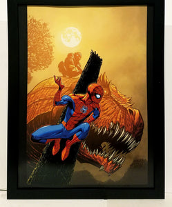 Spider-Man & Devil Dinosaur by Ed McGuinness 9x12 FRAMED Art Print Marvel Comics Poster