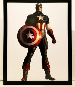 Captain America Avengers Timeless by Alex Ross FRAMED 11x14 Art Print Marvel Comics Poster