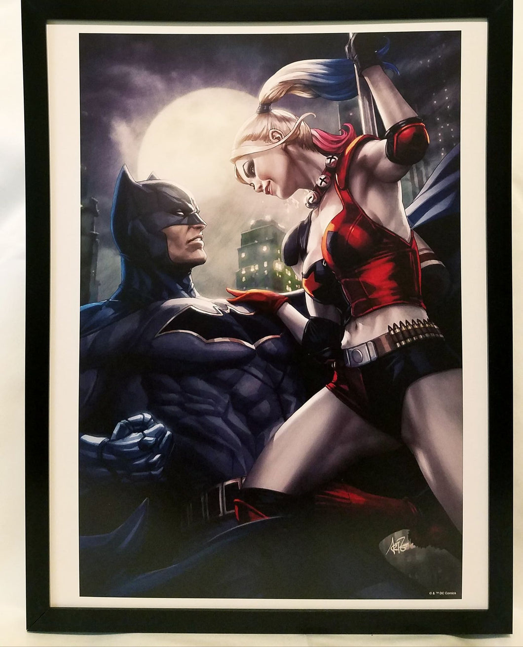 Harley Quinn vs Batman by Stanley Artgerm Lau FRAMED 12x16 Art Print D –  GrantsComics