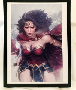 Wonder Woman by Stanley Artgerm Lau FRAMED 12x16 Art Print DC Comics Poster