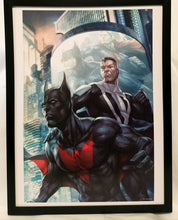 Load image into Gallery viewer, Batman Beyond &amp; Superman by Stanley Artgerm Lau FRAMED 12x16 Art Print DC Comics Poster
