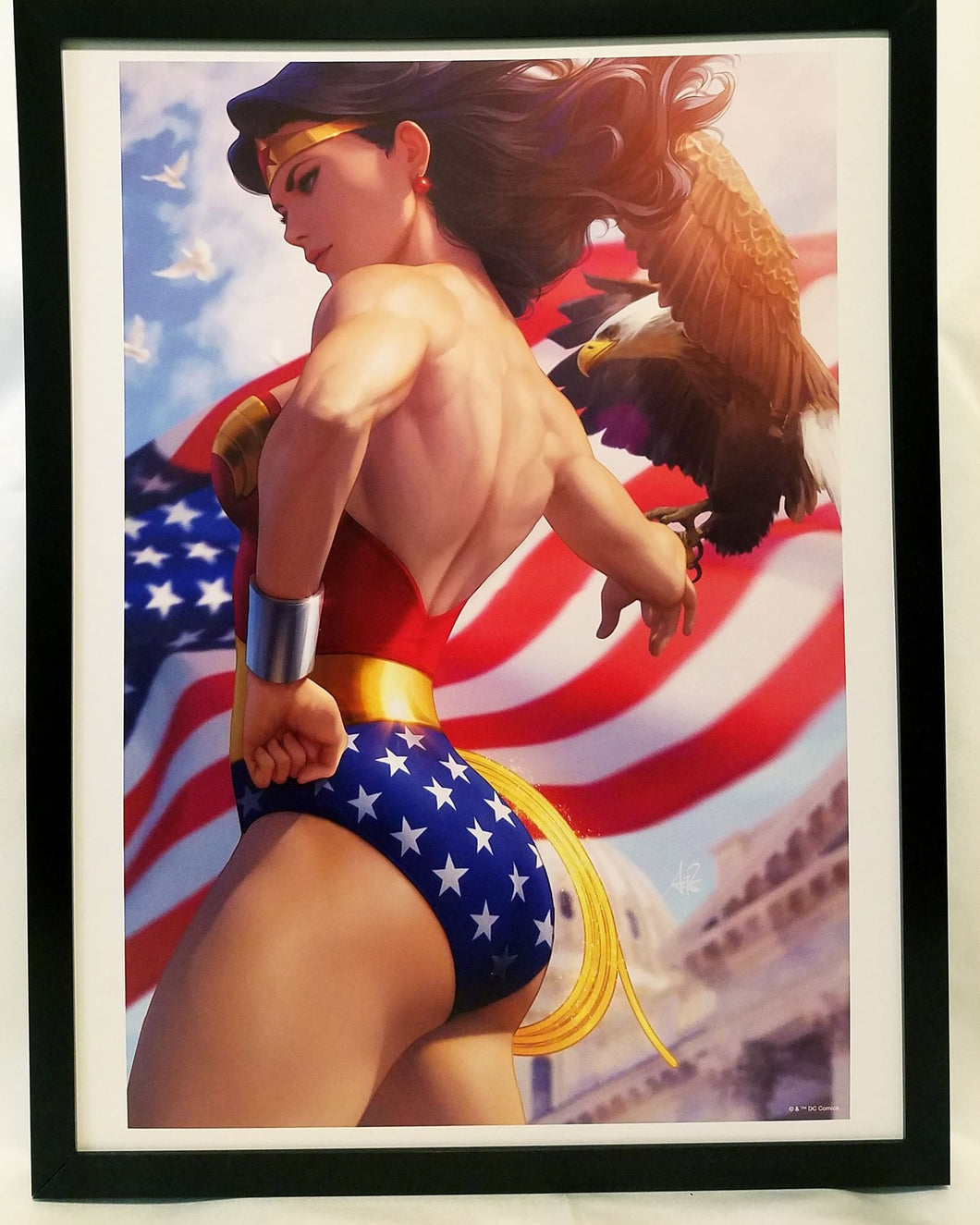 Wonder Woman by Stanley Artgerm Lau FRAMED 12x16 Art Print DC Comics Poster