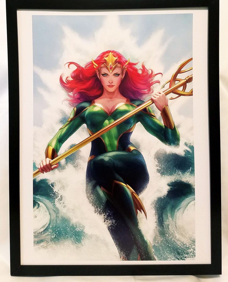 Mera (Aquaman) by Stanley Artgerm Lau FRAMED 12x16 Art Print DC Comics ...