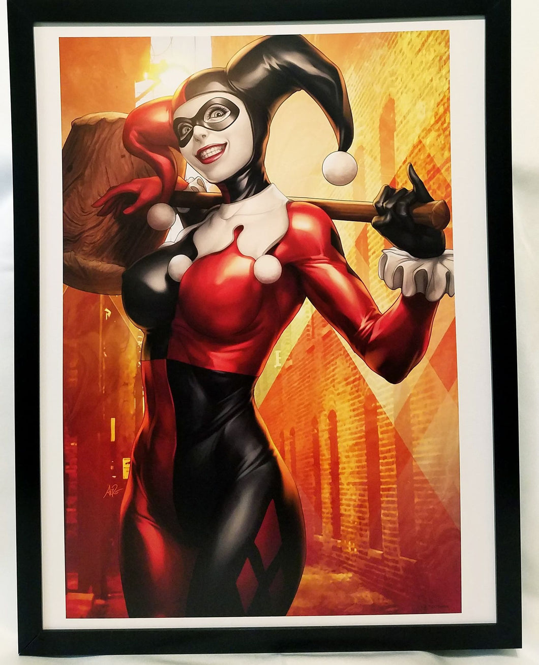 Harley Quinn by Stanley Artgerm Lau FRAMED 12x16 Art Print DC Comics Poster