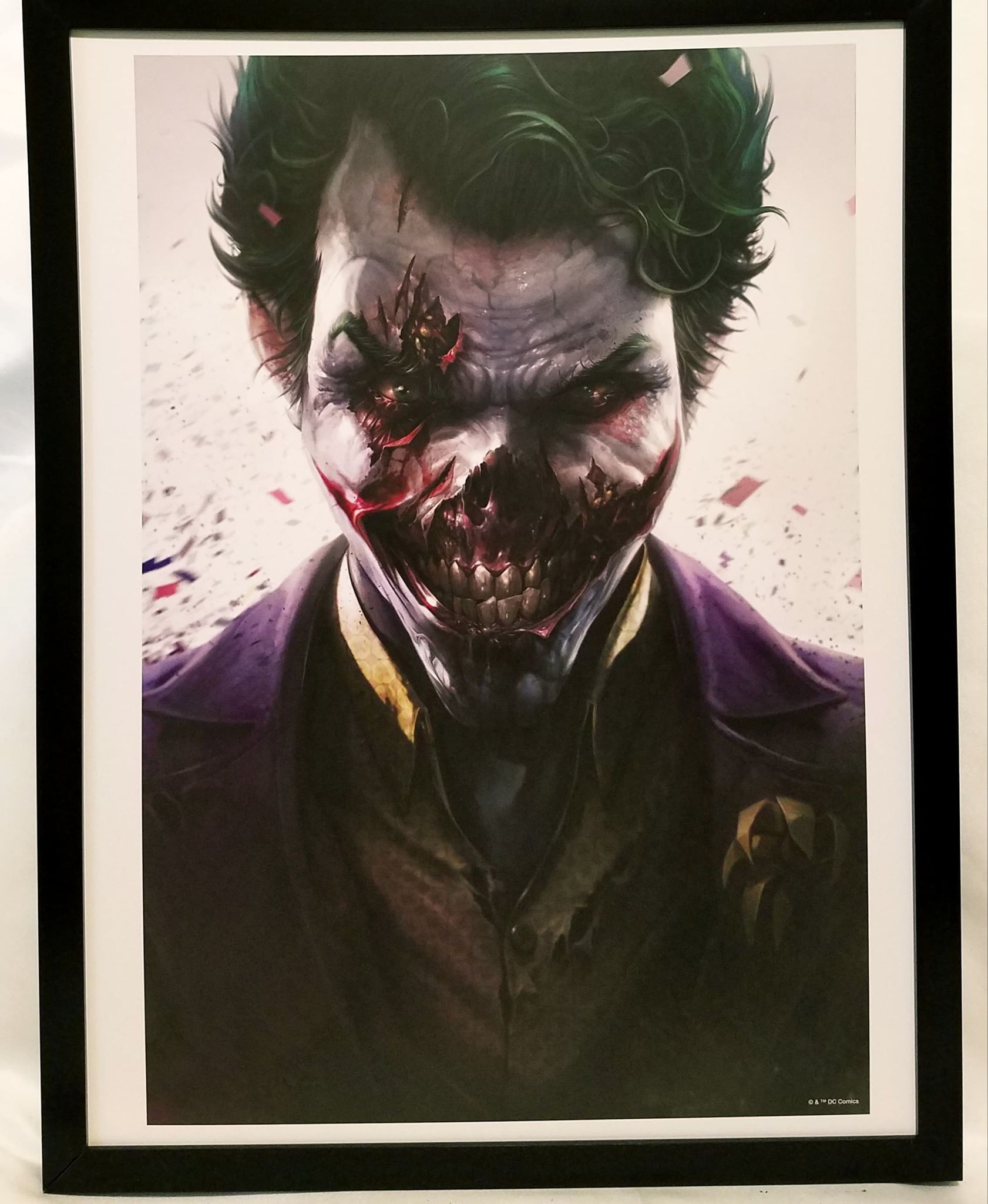 Joker　［新品未開封］デジタルモンスター複製原画 Joker Zombie DCeased by Francesco Mattina FRAMED 12x16 Art Print