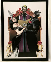 Load image into Gallery viewer, Batman Joker Catwoman by Clay Mann FRAMED 12x16 Art Print Poster DC Comics
