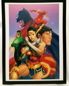 Wonder Woman Justice League by Clay Mann FRAMED 12x16 Art Print Poster DC Comics