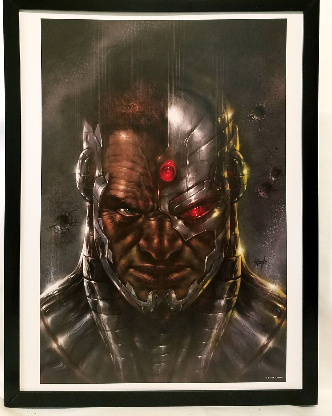 Teen Titans Cyborg by Lucio Parrillo FRAMED 12x16 Art Print DC Comics Poster