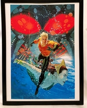 Load image into Gallery viewer, Aquaman, Mera &amp; Black Manta by Joshua Middleton FRAMED 12x16 Art Print Poster DC Comics

